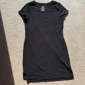 Faded Glory Short Black Tshirt Dress short sleeve with small slits on sides